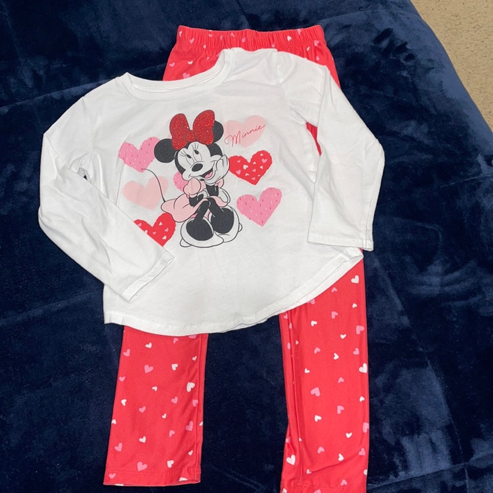 Disney Junior Minnie Valentine’s set, size 5T